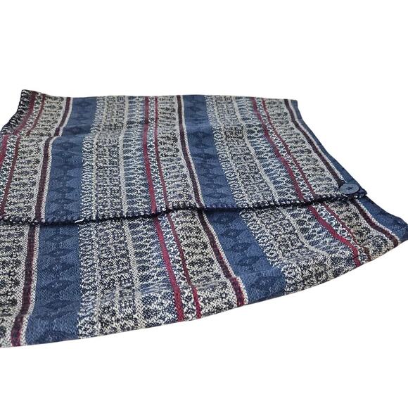 VNTG 90s Wrap Skirt Southwestern Knee-Length High Rise Strips Textured Sz 10 M - Picture 8 of 8